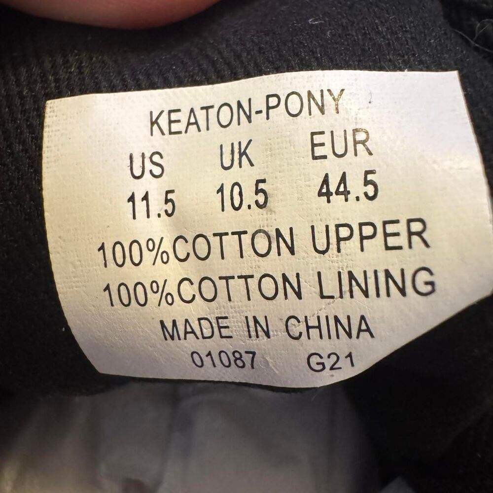 Polo Ralph Lauren Men’s Keaton Allover Pony black/white Canvas Sneakers Sz 11.5 - Picture 7 of 8